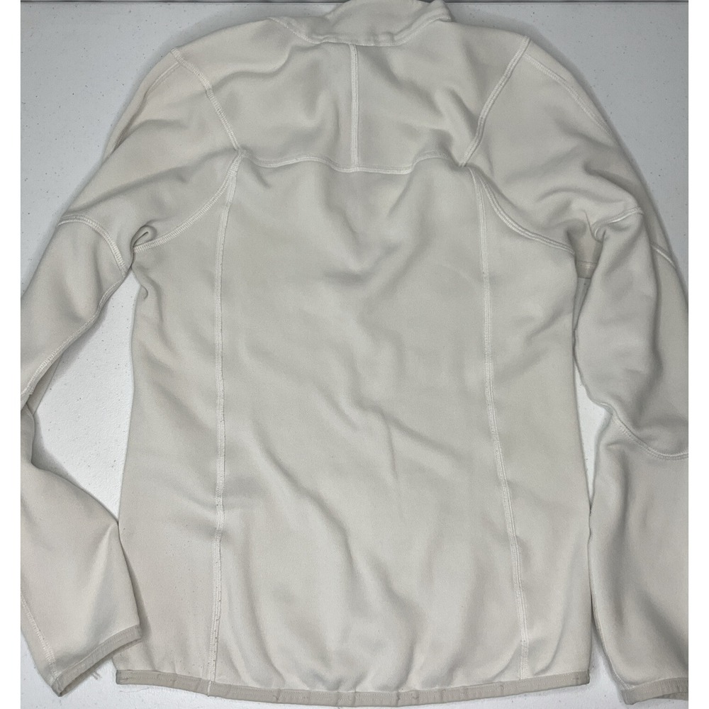 Patagonia Pullover Polartec 1/4 Zip Layer Sweatshirt Ivory Red Mock Neck Women S - Picture 10 of 12